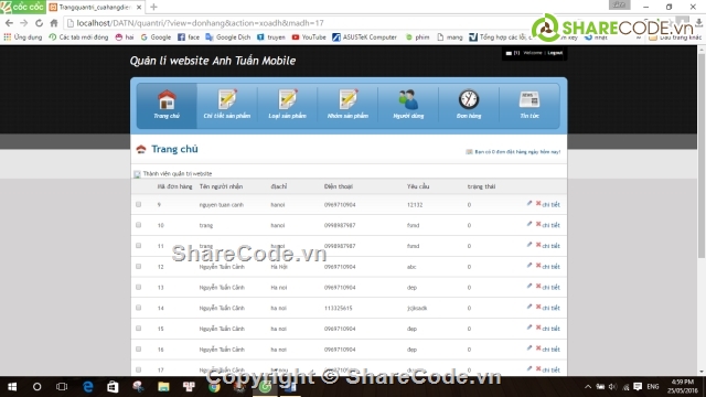 full code web bán điện thoại,PHP,SQL